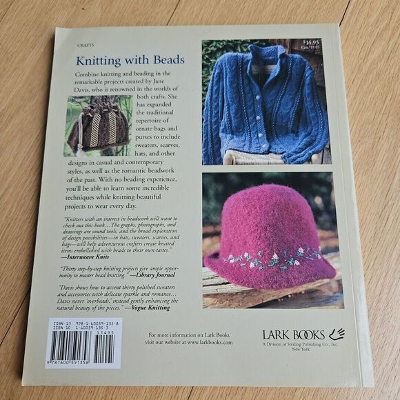 KNITTING WITH BEADS BY JANE DAVIS 2003, Softcover, - Picture 2 of 5